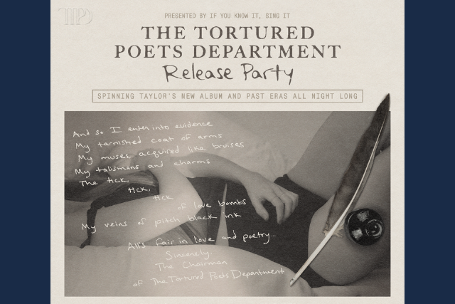 THE TORTURED POETS DEPARTMENT Release Party: DJ Night For Swifties